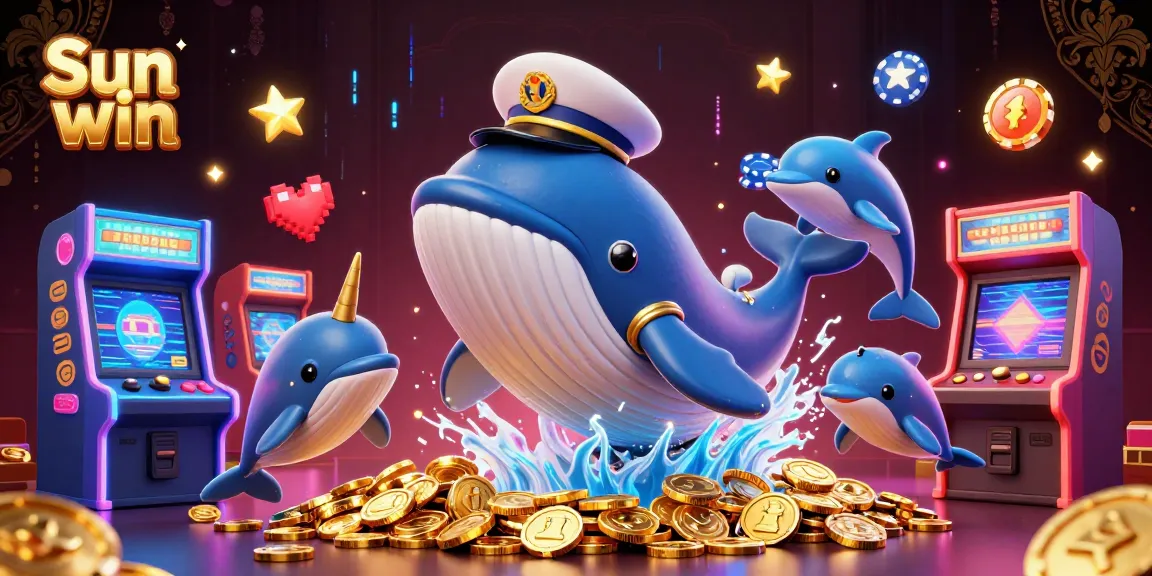 Win big and enjoy endless fun with Sun win's vibrant gaming experience featuring whales and playful dolphins.