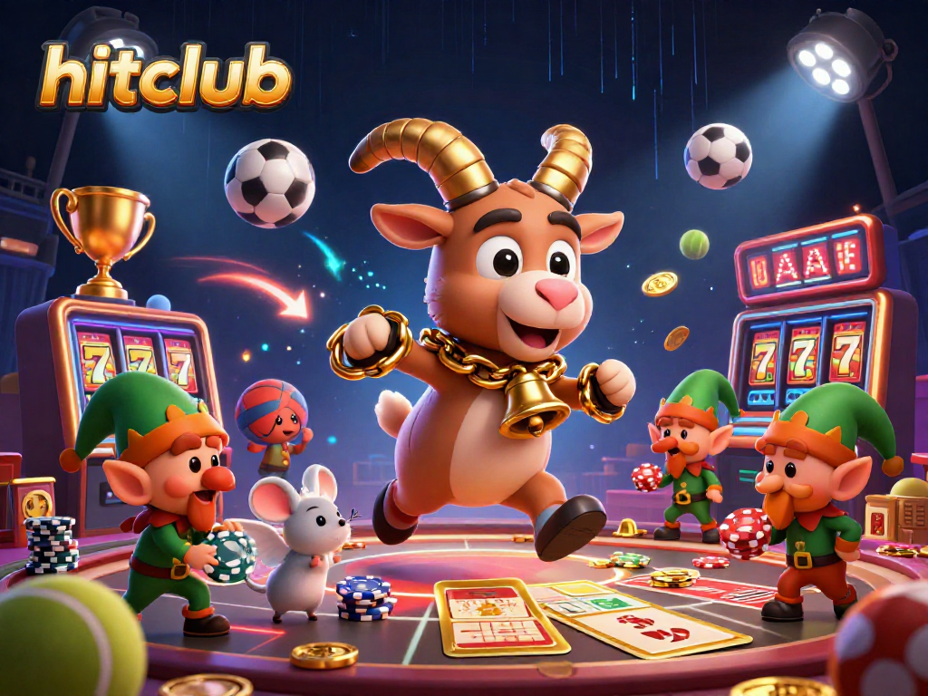 Join the action at hitclub as cartoon characters embody the excitement of an online casino.