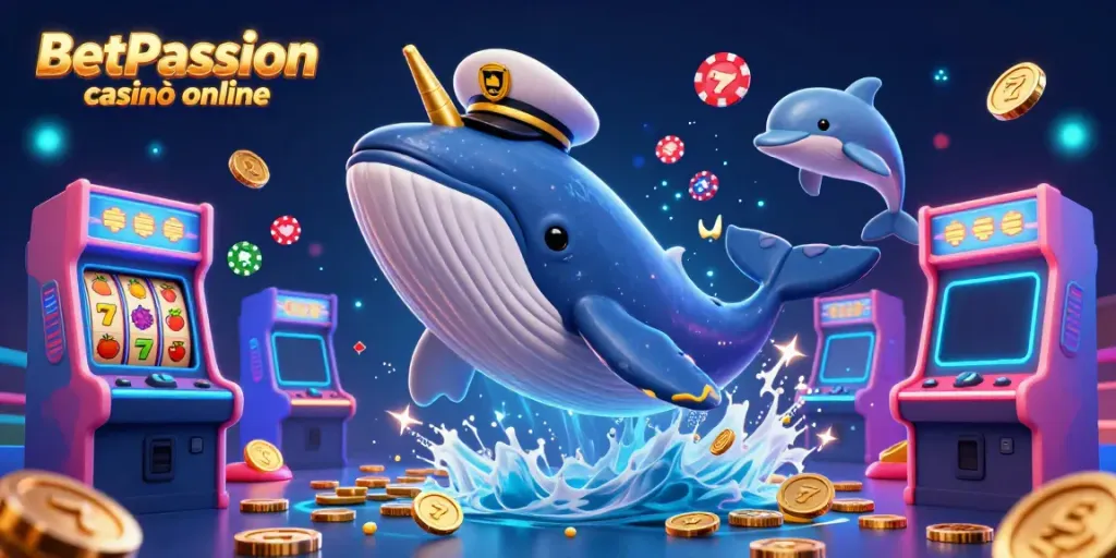 Giochi entusiasmanti nel BetPassion casinò online con balena, narvalo e delfini che si divertono
