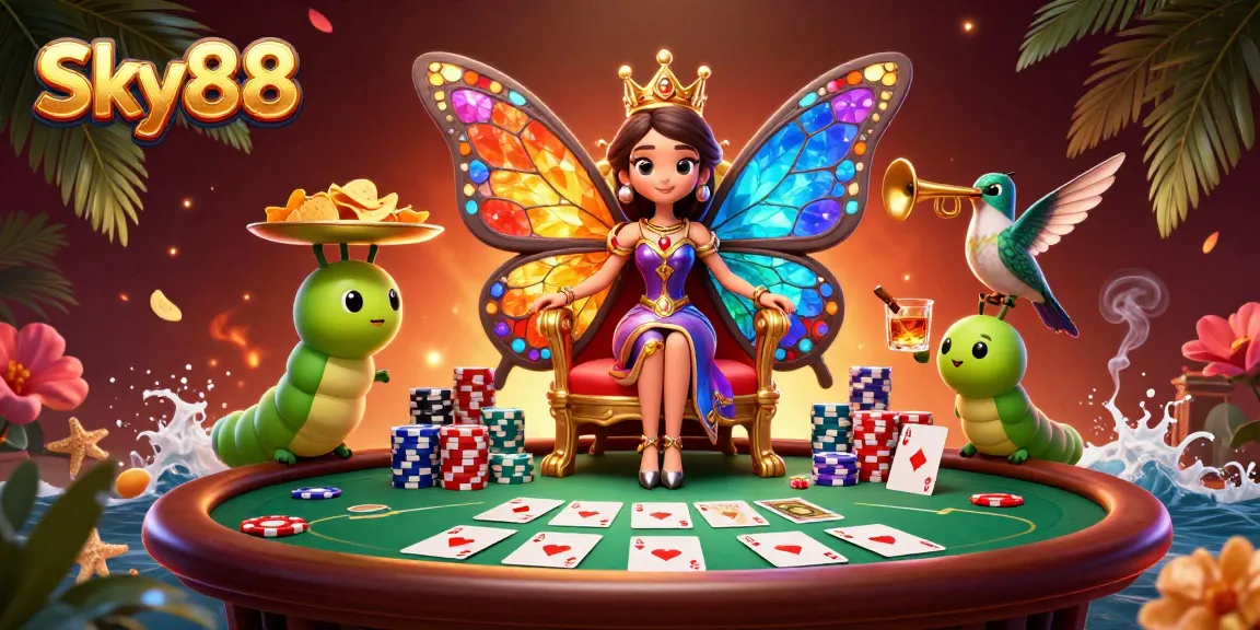 Experience the vibrant world of Sky88 with a themed casino scene, showcasing excitement and rich graphics.