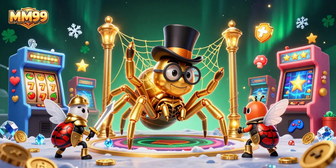Engage with MM99's vibrant 3D casino adventure featuring slots and colorful gaming elements.