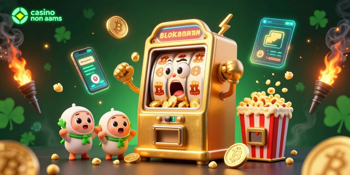 Experience the excitement of winning with casino non aams as the animated slot machine hits the jackpot, surrounded by festive elements.