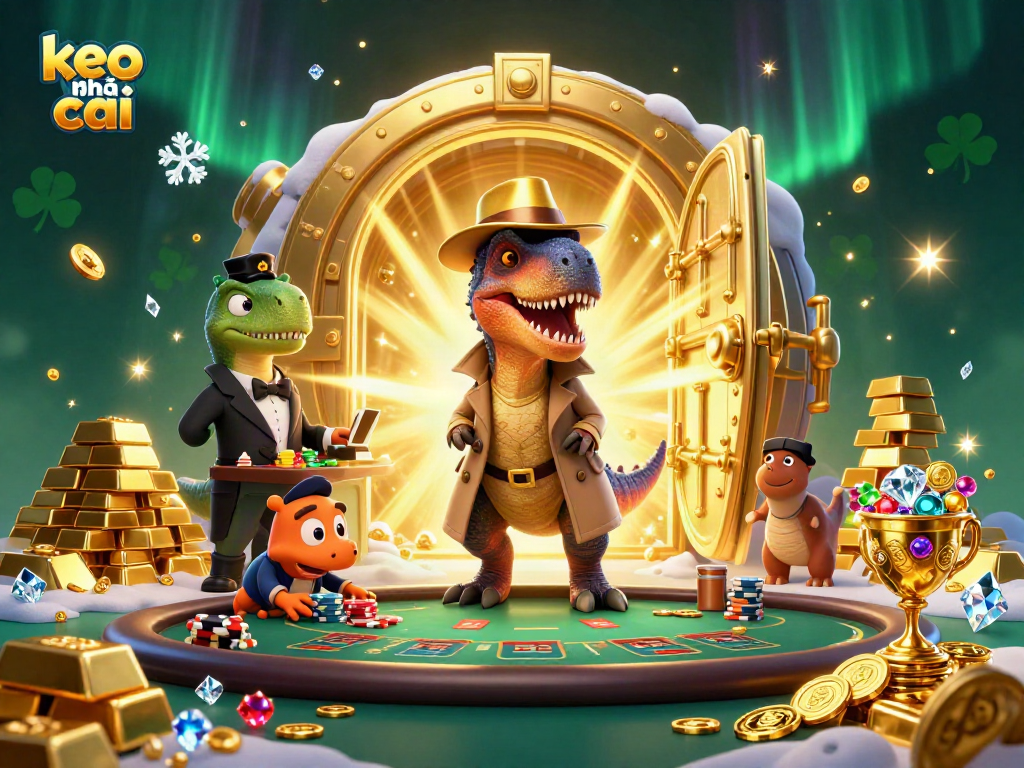Join the action at keo nhà cai with a velociraptor card counter and his suspicious pit boss in a thrilling casino scene.