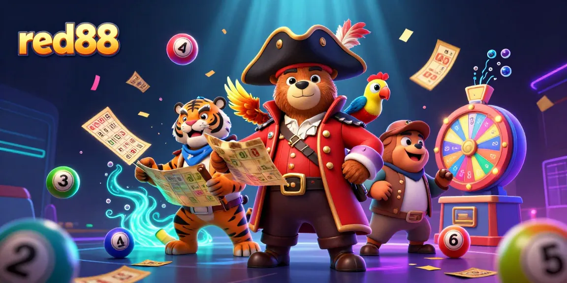 Engage in red88 lottery excitement with vibrant characters and dynamic game elements.
