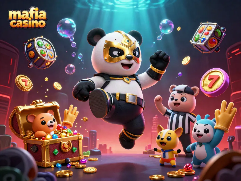 Experience thrilling action at Mafia Casino with vibrant 3D gaming elements and energetic characters.